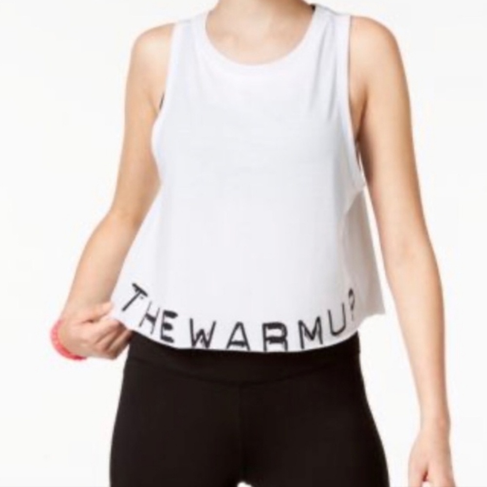 Jessica Simpson Tank Top White with Black Lettering
